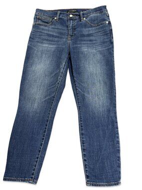 Lucky Brand Ava Mid Rise Crop Jeans Womens 12/31 Blue Stretch Denim Minimalist